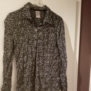 White Stag Black/White Long Sleeve, Button Down Top